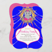 Blue Ganesh Anniversaire 5" x 7" carte d'invitatio (Devant / Derrière)