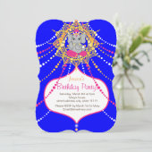 Blue Ganesh Anniversaire 5" x 7" carte d'invitatio (Debout devant)