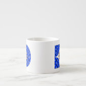 Blue Garden Anemone Pattern Espresso Kop (Voorkant)