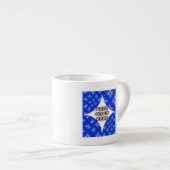 Blue Garden Anemone Pattern Espresso Kop (Voorkant rechts)
