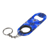 Blue Garden Anemone Pattern Mini Flessenopener (Voorkant Gekanteld)