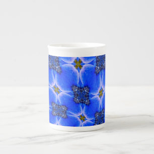 Blue Garden Anemone Pattern Porselein Kop