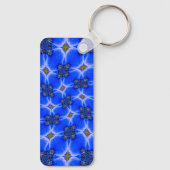 Blue Garden Anemone Pattern Sleutelhanger (Achterkant)