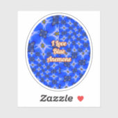 Blue Garden Anemone Pattern Sticker (Vel)