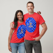 Blue Garden Anemone Pattern T-shirt (Unisex)