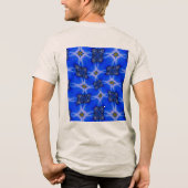 Blue Garden Anemone Pattern Tri-Blend Shirt (Achterkant)