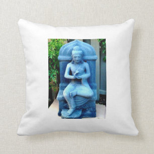 Blue Garden Buddha Pillow Kussen
