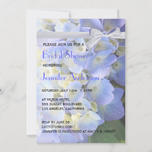 ©Blue Garden Hydrangeas Ribbon Vrijgezellenfeest Kaart