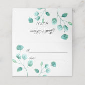 Blue Garden Waterverf Stems Wedding (Buitenkant ongevouwen)