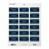 Blue Garland - Étiquette de adresse (Feuille entière)