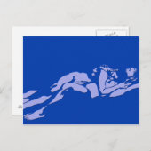 Blue Gay Love Briefkaart (Voorkant / Achterkant)