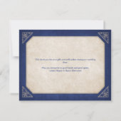 Blue Geek Book Library Literary Wedding Bedankkaart (Achterkant)