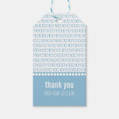 Blue Geek Chic Binary Code Cadeft Labels Cadeaulabel (Voorkant)