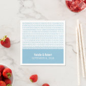 Blue Geek Chic Binary Code Paper Napkins Servetten (Insitu)