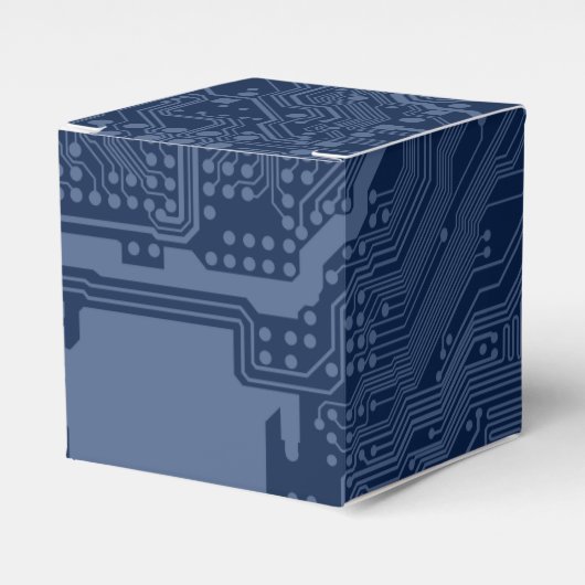 Blue Geek Motherboard Circuit Patroon Bedankdoosjes (Voorkant Zijde)