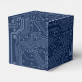 Blue Geek Motherboard Circuit Patroon Bedankdoosjes (Achterkant)