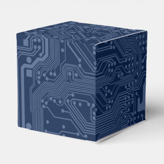 Blue Geek Motherboard Circuit Patroon Bedankdoosjes (Achterkant)