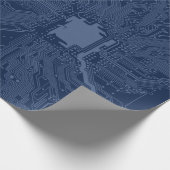 Blue Geek Motherboard Circuit Patroon Cadeaupapier (Hoek)
