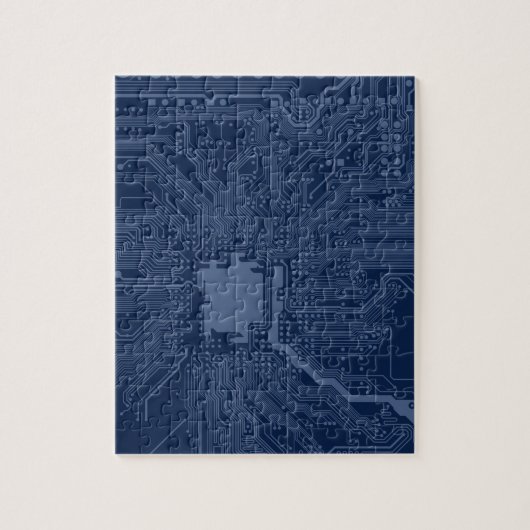 Blue Geek Motherboard Circuit Patroon Legpuzzel (Verticaal)