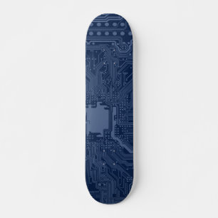 Blue Geek Motherboard Circuit Patroon Skateboard