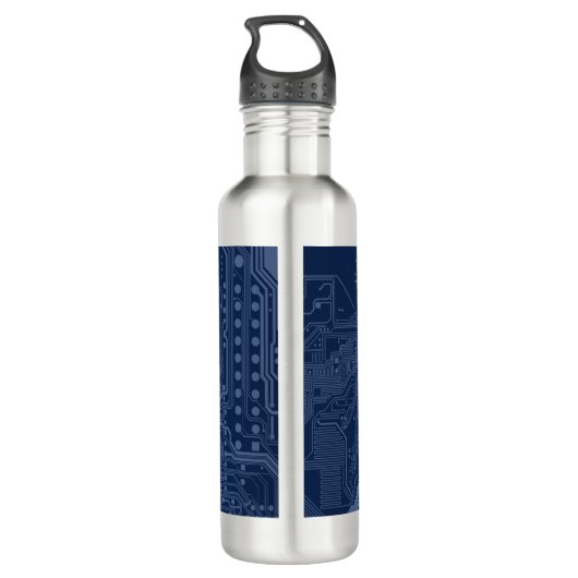 Blue Geek Motherboard Circuit Patroon Waterfles (Achterkant)
