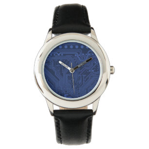 Blue Geek Motherboard Patroon Horloge