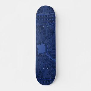 Blue Geek Motherboard Patroon Skateboard