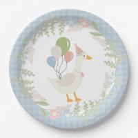 Blue Gekke Goose Floral Gingham Party