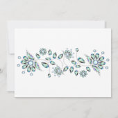 Blue Gems Floral Party Invitation (Dos)