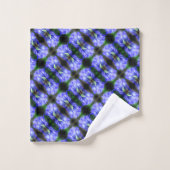 Blue Gentian Flower Abstract Pattern Bad Handdoek (Wasdoekje)