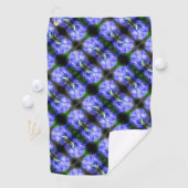 Blue Gentian Flower Abstract Pattern Golfhanddoek (Insitu)