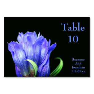 Blue Gentian Flower Gepersonaliseerde bruiloft Kaart