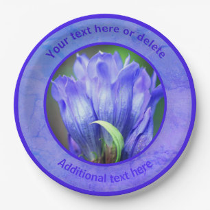 Blue Gentian Flower Gepersonaliseerde partij Papieren Bordje