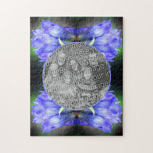 Blue Gentian Flower Lijst Voeg je eigen foto toe Legpuzzel