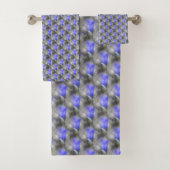 Blue Gentian Flower Natuur Pattern Bad Handdoek (Insitu)