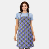 Blue Gentian Flower Natuur Pattern Schort (Gedragen)