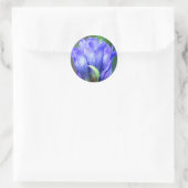 Blue Gentian Flower Ronde Sticker (Tas)