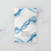 Blue Geode Abstract Wenskaart Bedankkaart (Binnen)