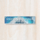 Blue Geode Rock Mineral Agate Crystal Afbeelding Deurbordje (Voorkant)