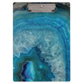 Blue Geode Rock Mineral Agate Crystal Afbeelding Klembord (Voorkant)