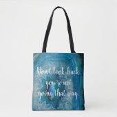 Blue Geode Rock Mineral Agate Crystal Quote Custom Tote Bag (Voorkant)