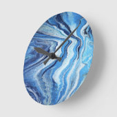 Blue Geode Sparkle Ronde Klok (Hoek)