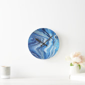 Blue Geode Sparkle Ronde Klok (Huis)