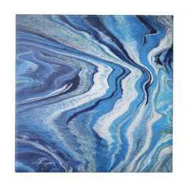 Blue Geode Sparkle Tegeltje