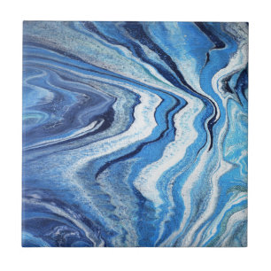 Blue Geode Sparkle Tegeltje