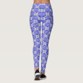 Blue Geometric Chain Pattern Leggings (Achterkant)