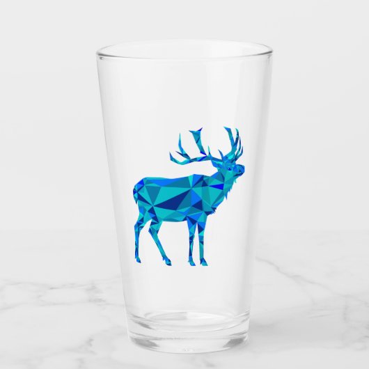 Blue Geometric Elk Glas (Voorkant)