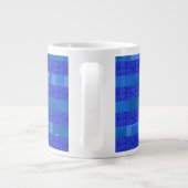 Blue Geometric Extra Grote Beker (Achterkant)