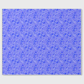 Blue Geometric Ice Cadeaupapier (Vlak)