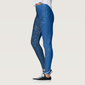 Blue Geometric | Modern Abstract Fitness Wear Leggings (Links)